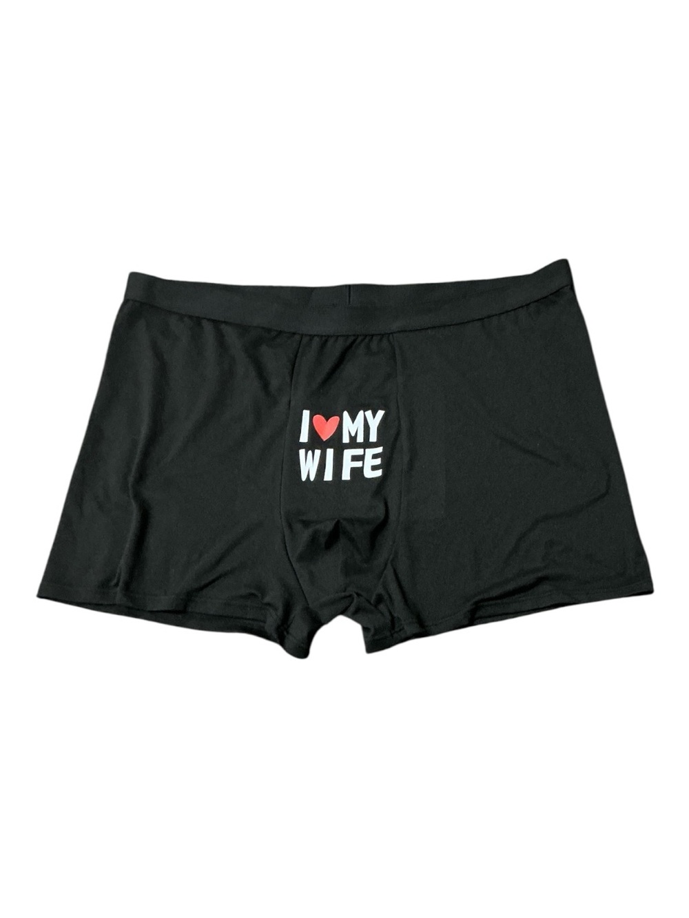 Black Men's Boxer Briefs - NWT - with 'I ♥ My Wife' Front Print